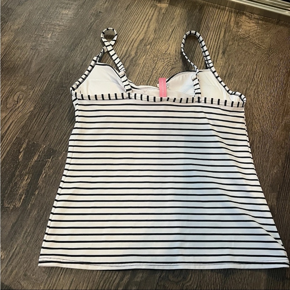 vintage Victoria’s secret Swim Top Tankini 34 Blue & White Stripe Nautical Bra - Picture 5 of 5
